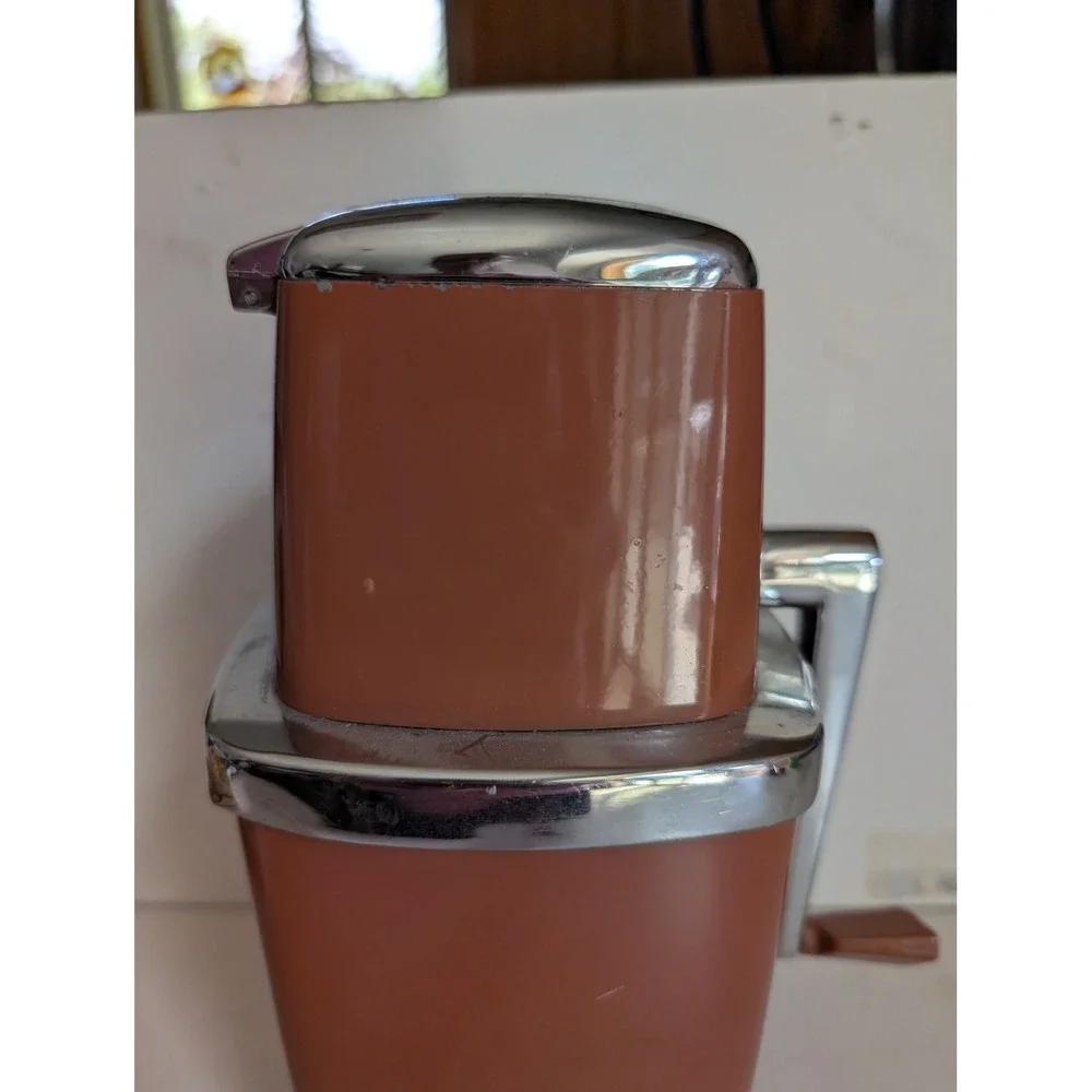 Vintage Rival Ice-O-Mat Ice Crusher Manual Hand Crank Brown  Kitchen Tool MCM